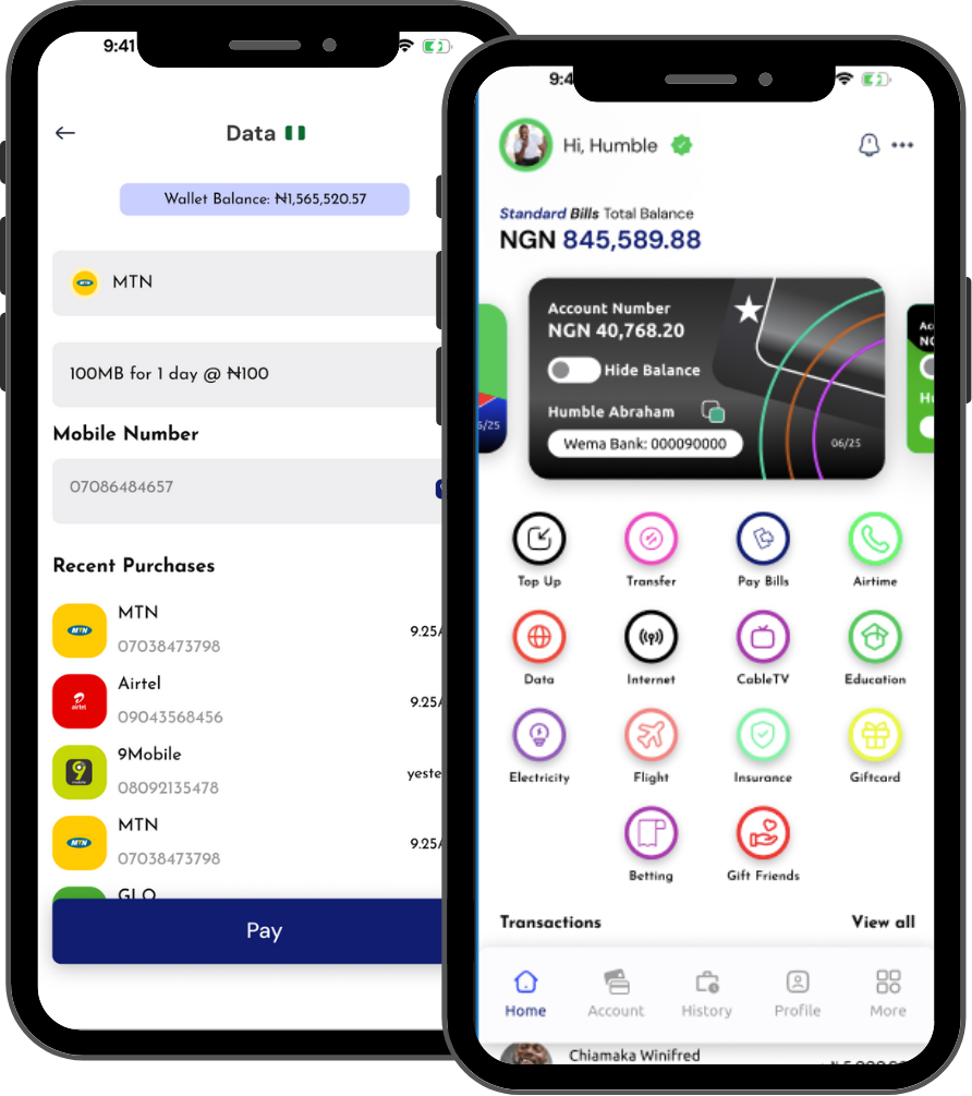Standard Bills Mobile App Preview